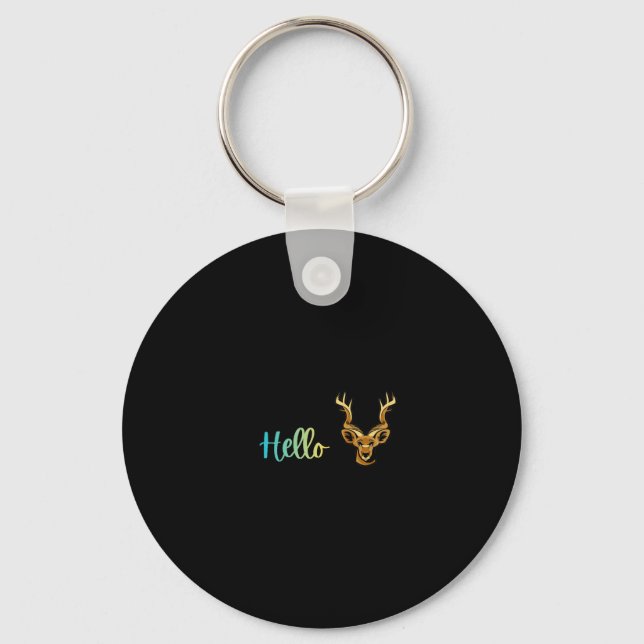 Hello Deer Keychain (Front)