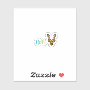 Hello Deer Sticker