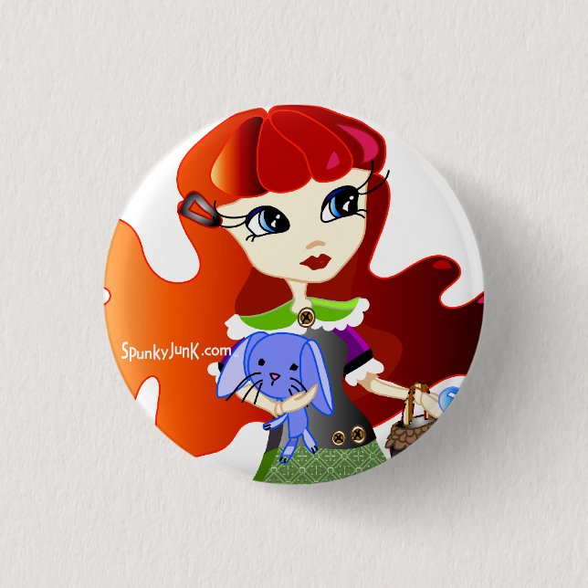 Hello Dollies: Fira and Bluebunny Headshot Button (Front)