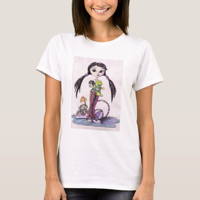 Hello Dollies: "Leela" the Pouty Girl T-Shirt (Front)