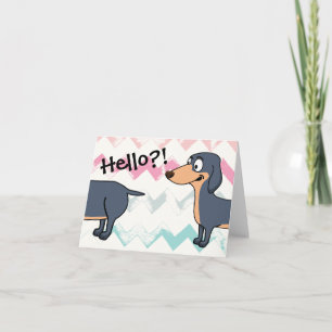 Hello Doxie (4.25" x 5.5"), white envelopes inc. Card