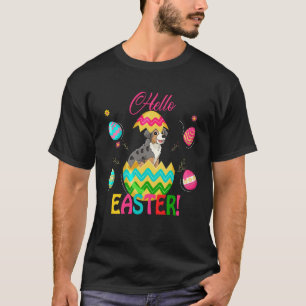Hello Easter Australian Shepherd Inside Chocolate  T-Shirt