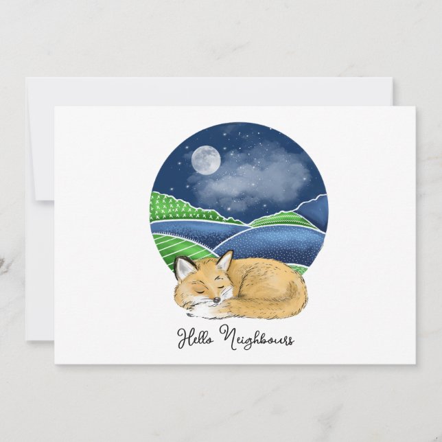 Hello, Editable We're New to the Neighborhood Invi Invitation (Front)