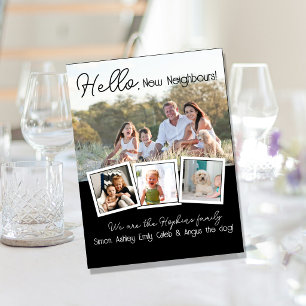 Hello Editable We're New to the Neighborhood phot Postcard