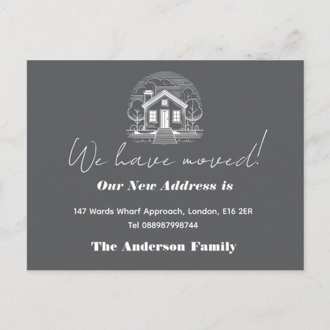 Hello,Editable We're New to the Neighborhood photo Postcard (Front)