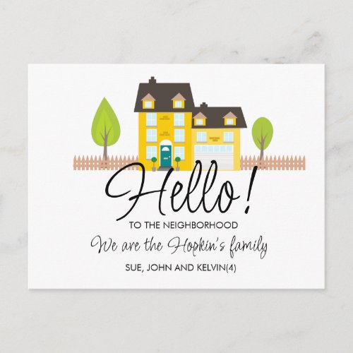 HelloEditable Were New to the Neighborhood Postc Postcard