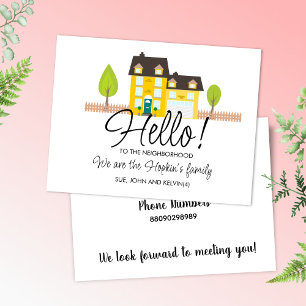 Hello,Editable We're New to the Neighborhood Postc Postcard