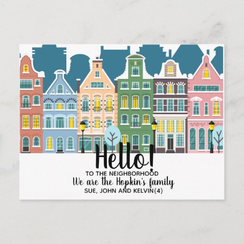 HelloEditable Were New to the Neighborhood Postcard