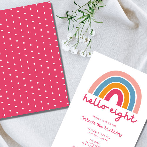 Hello Eight Rainbow Girl's 8th Birthday Party 