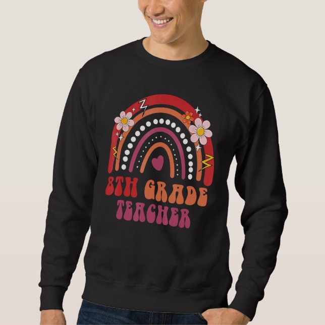 Hello Eighth Grade Back To School 8th Grade Teache Sweatshirt (Front)