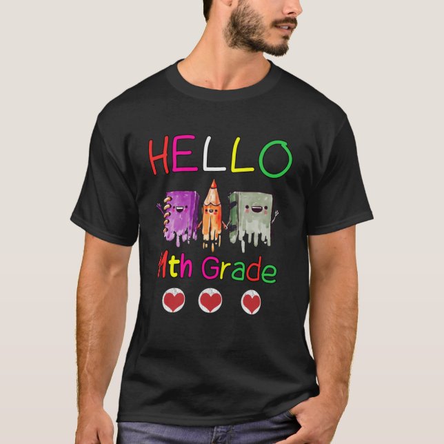 Hello Eleventh Grade Girls Boys Teacher 11th Grade T-Shirt (Front)