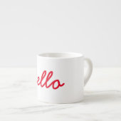 Hello Espresso Mug (Red) (Front Right)