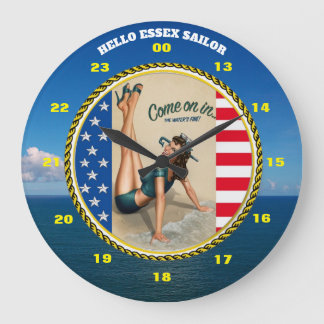 HELLO ESSEX SAILOR LARGE CLOCK