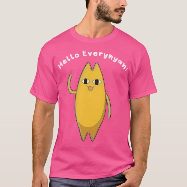 Hello Everynyan Cat Meme T-Shirt (Front)