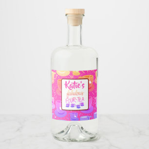 Hello Fabulous Four-tea Birthday Wine Label