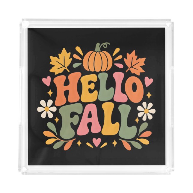 Hello Fall Acrylic Tray (Front)