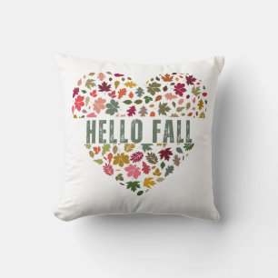Hello Fall Art Throw Pillow