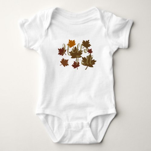 Hello Fall Autumn Baby Bodysuit