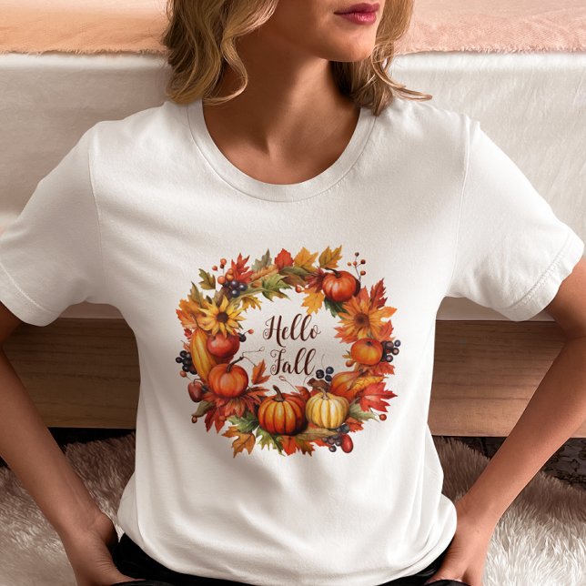 Hello Fall, Autumn Fall Vibes T-Shirt (Creator Uploaded)