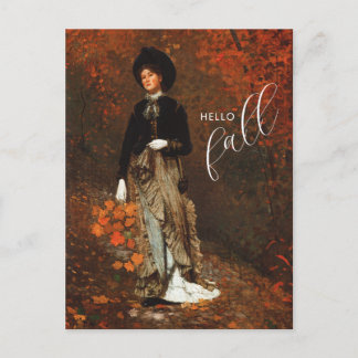 Hello Fall Autumn Fine Art Homer Winslow Postcard