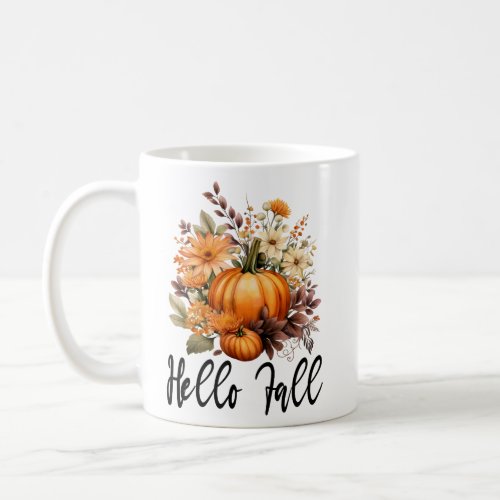 Hello Fall Autumn Leaves Fall  Coffee Mug