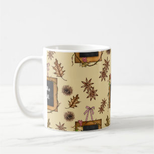 Hello Fall – Autumn Leaves Pattern for Cozy Season Coffee Mug