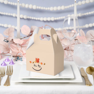 Hello Fall Autumn Party Favor Box, Cute Fall Leave Boxes