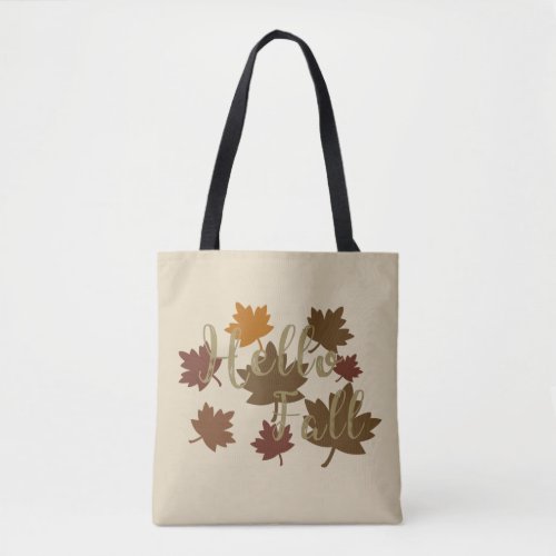 Hello Fall Autumn Tote Bag