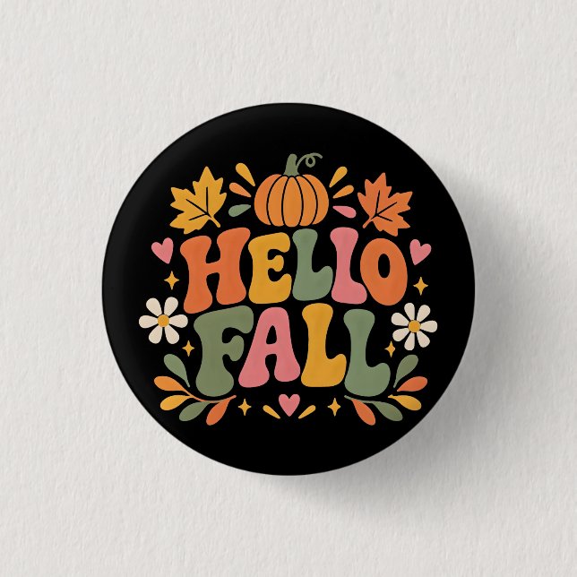 Hello Fall Button (Front)