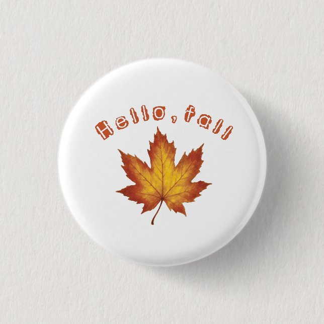 Hello Fall Button (Front)
