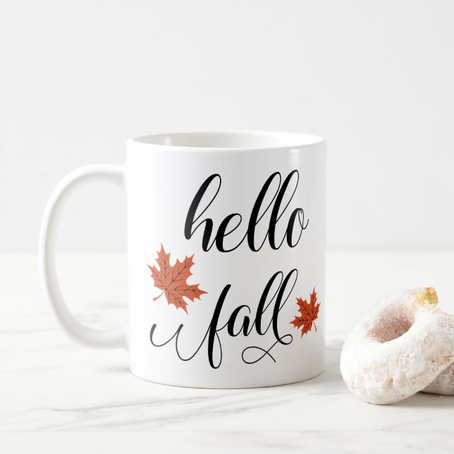 Hello Fall Coffee Mug (With Donut)
