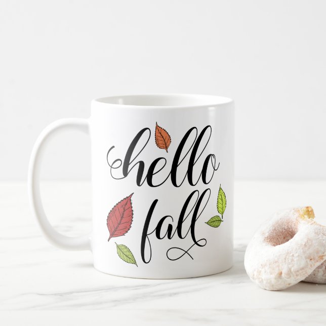 Hello Fall Coffee Mug (With Donut)