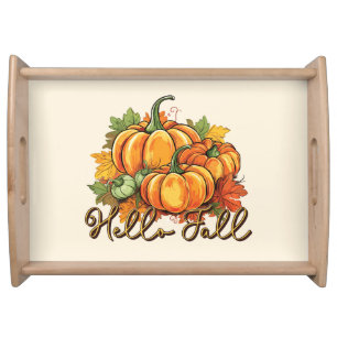 Hello Fall – Cozy Pumpkin Patch Serving Tray
