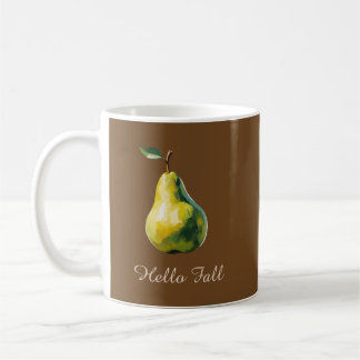 Hello Fall Custom Text Autumn Fruit Design – Mug
