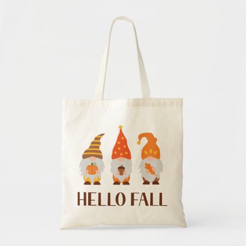 Hello Fall Cute cartoon autumn names Tote Bag