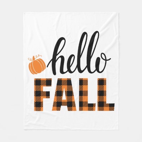 Hello Fall Fleece Blanket