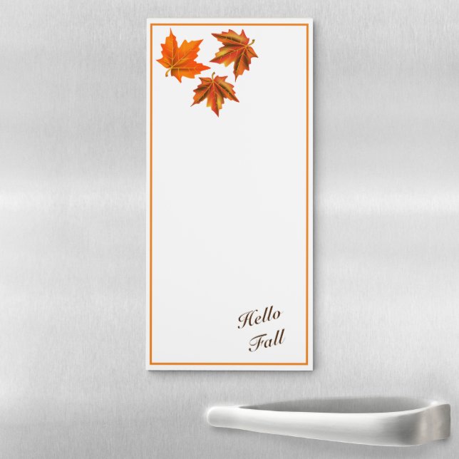 Hello Fall Fridge Note Pad (In Situ)