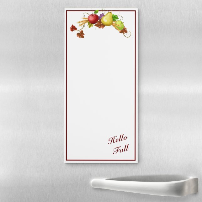 Hello Fall Fridge Note Pad (In Situ)