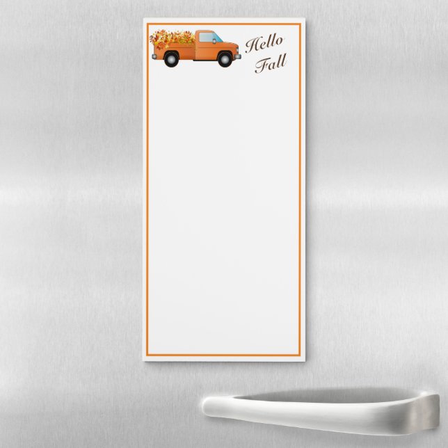 Hello Fall Fridge Note Pad (In Situ)