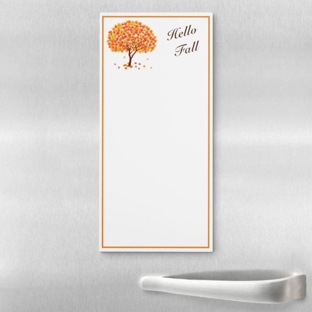 Hello Fall Fridge Note Pad (In Situ)