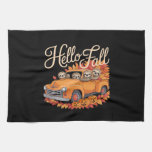 Hello Fall Funny Sloth Halloween pumkin Classic T- Kitchen Towel