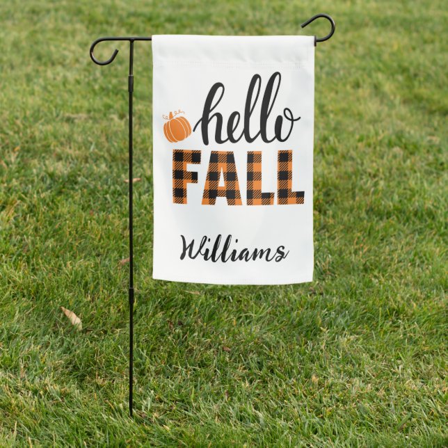 Hello Fall Garden Flag (In SItu)