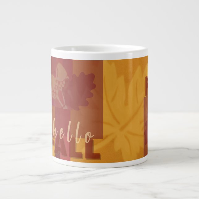 Hello Fall Giant Coffee Mug (Front)
