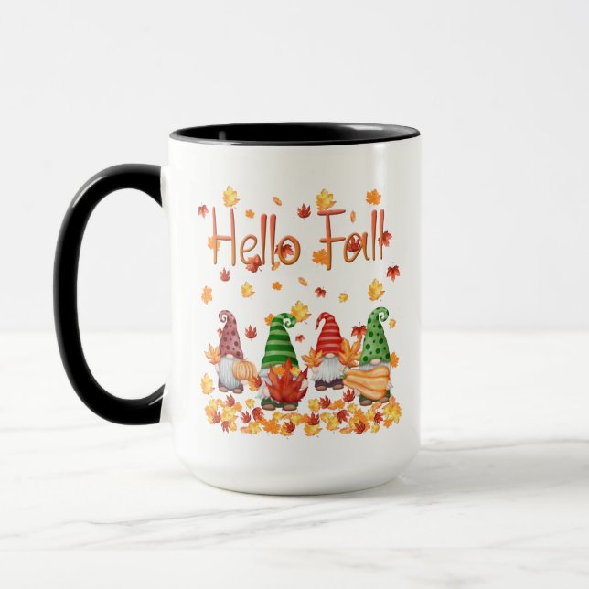 Hello Fall Gnome 15oz Mug  (Left)