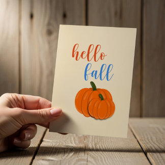 Hello Fall Greeting Card