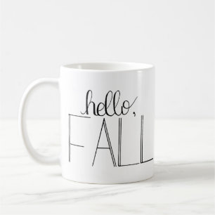 Hello Fall Hand-Lettered Mug