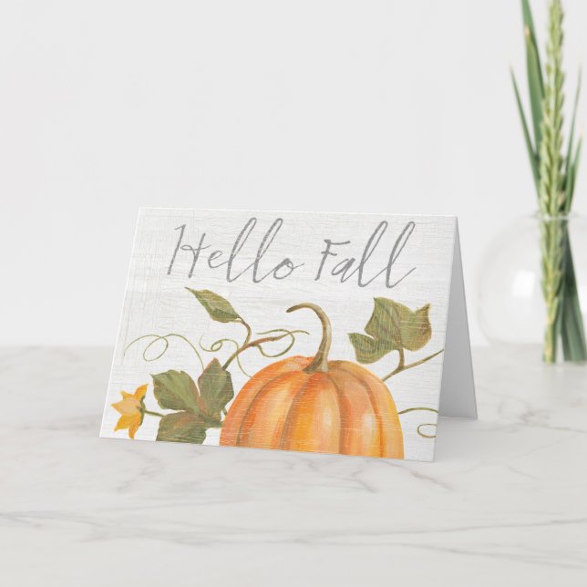 Hello Fall Holiday Card (Front)
