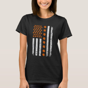 Hello Fall Leaves Autumn Season Maples American Fl T-Shirt