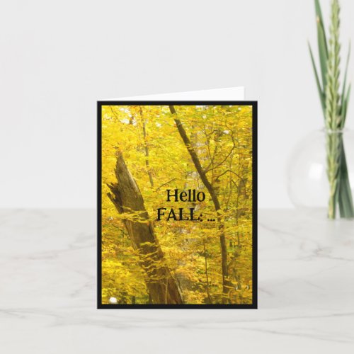 Hello Fall  Leggings Leaves and Lattes Card