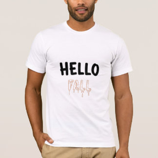 Hello Fall Melting Typography T-Shirt